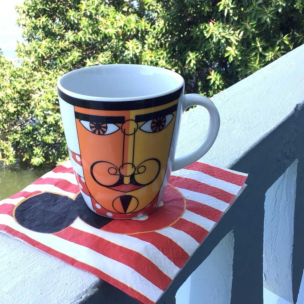 Ritzenhoff “My Darling” Graphic Coffee Tea Cup Signed Michael Sieger Ritzenhoff